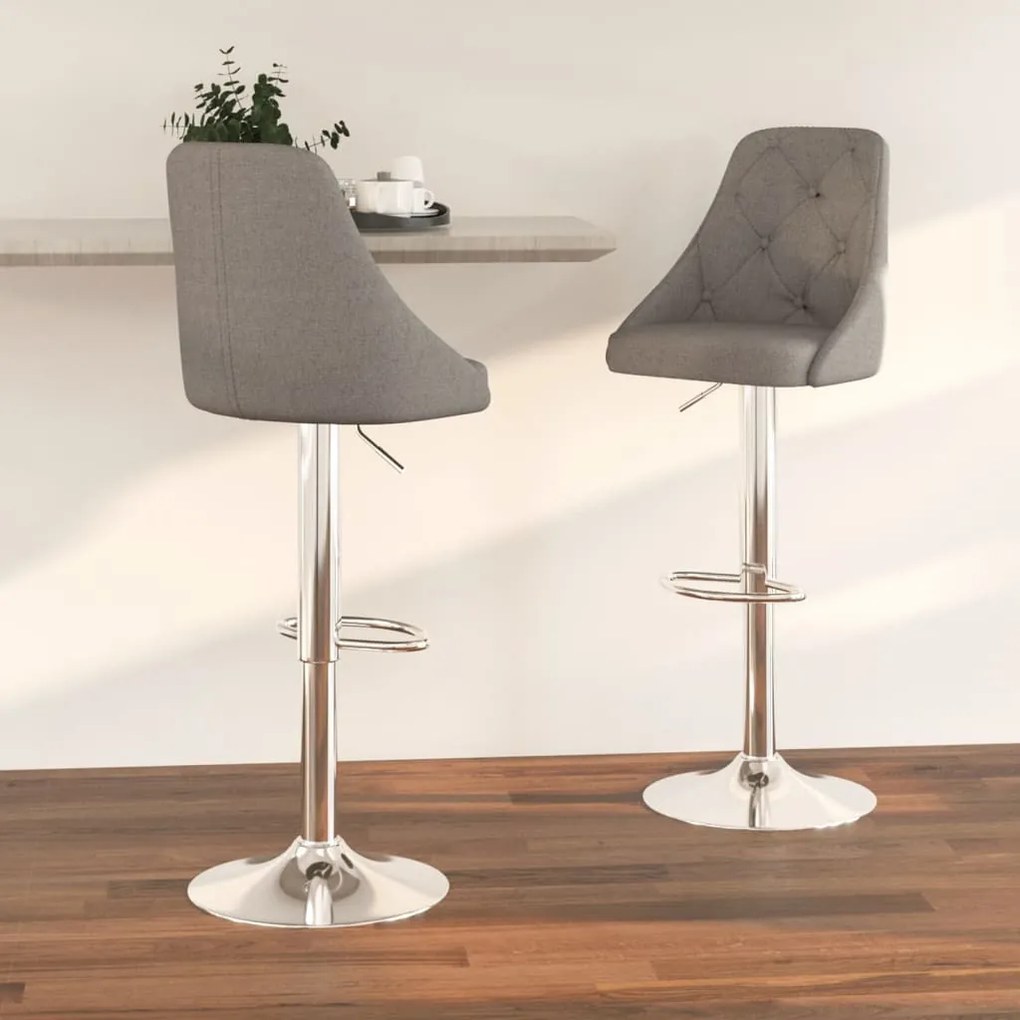 vidaXL Bancos de bar 2 pcs tecido cinzento-escuro