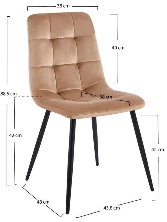 Cadeira Stuhl Veludo - Champanhe