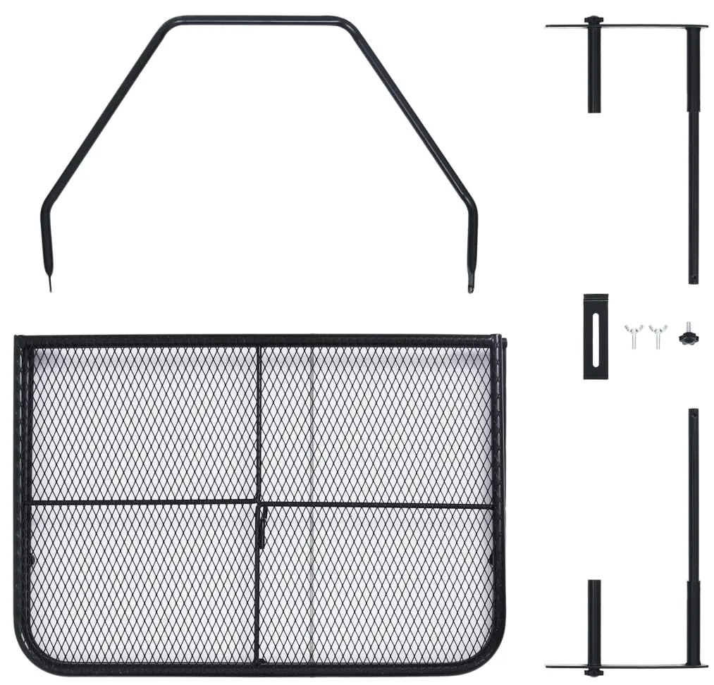 Mesa para varanda 60x40 cm aço preto