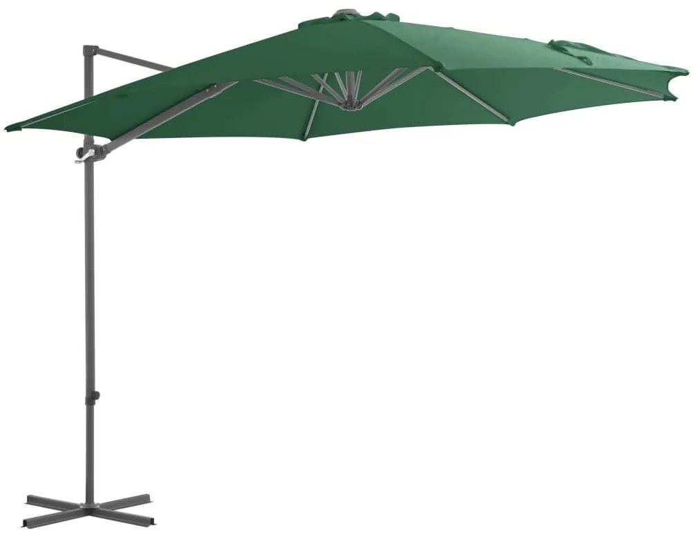 Guarda-sol de jardim com base portátil verde