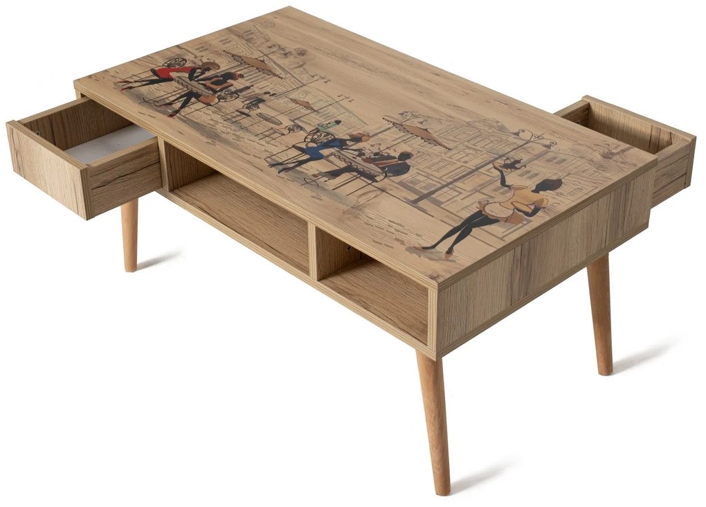 Mesa de Centro Broadway – Pinho Atlântico – 97x45x55 cm