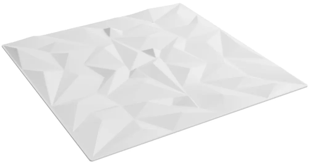 Painéis de parede 48 pcs 50x50 cm 12m² XPS ametista branco