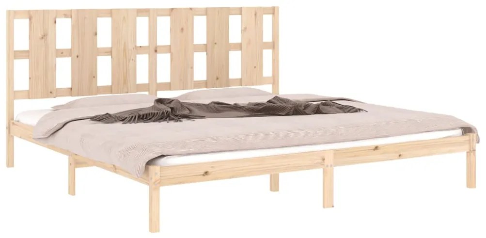 Estrutura de cama super king 180x200 cm madeira maciça