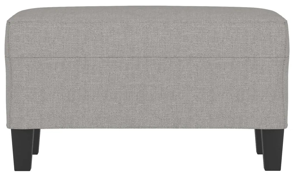 Banco 70x35x41 cm tecido cinzento-claro