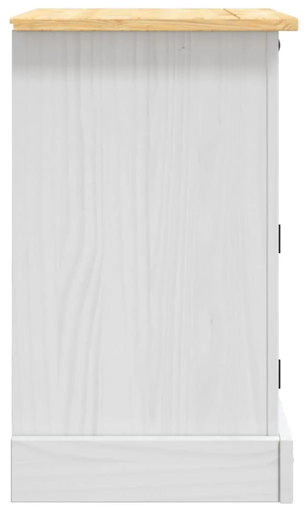 Mesa de cabeceira Corona pinho mexicano 53x39x67 cm branco