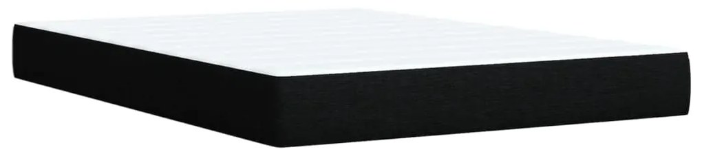 Cama com molas/colchão 140x200 cm tecido preto
