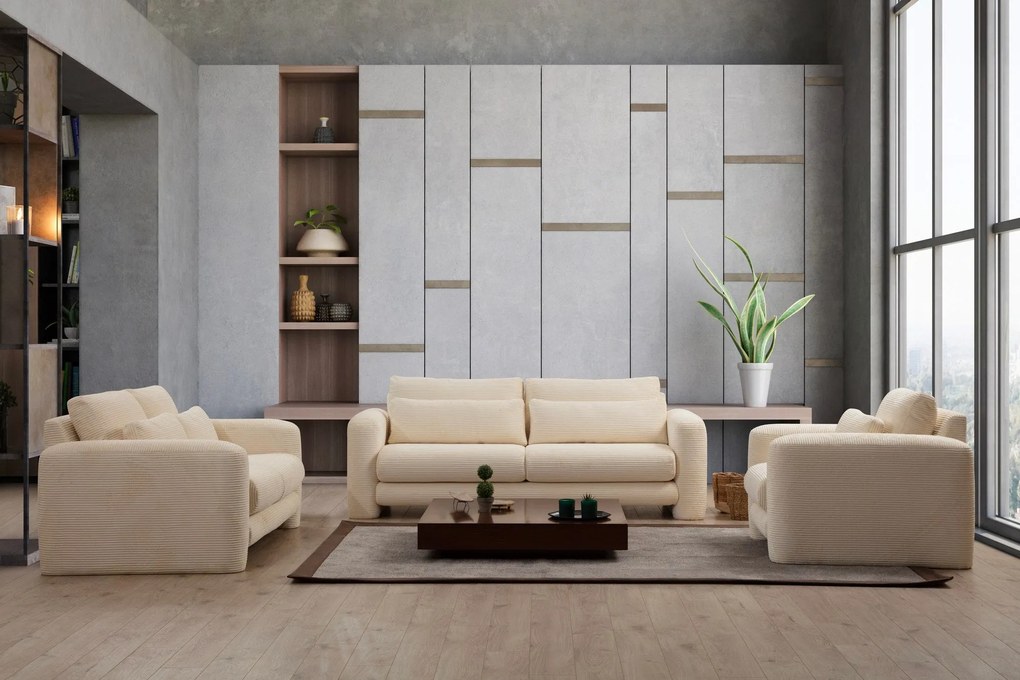Cadeira Wing Lily – Bege – 98x97x73 cm