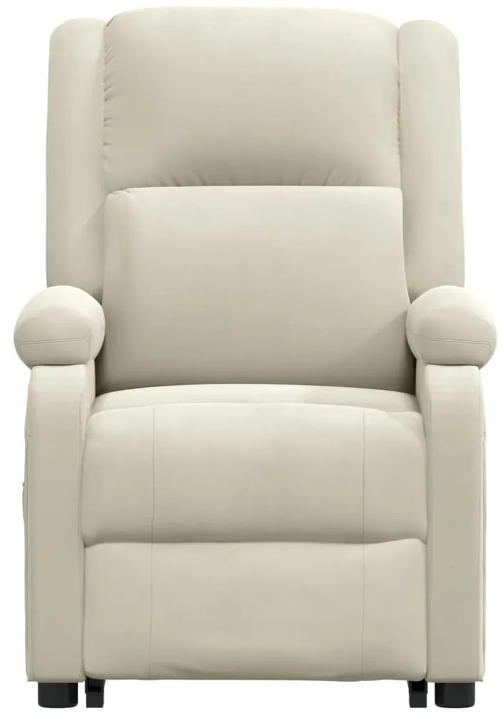 Poltrona de massagens veludo cor creme