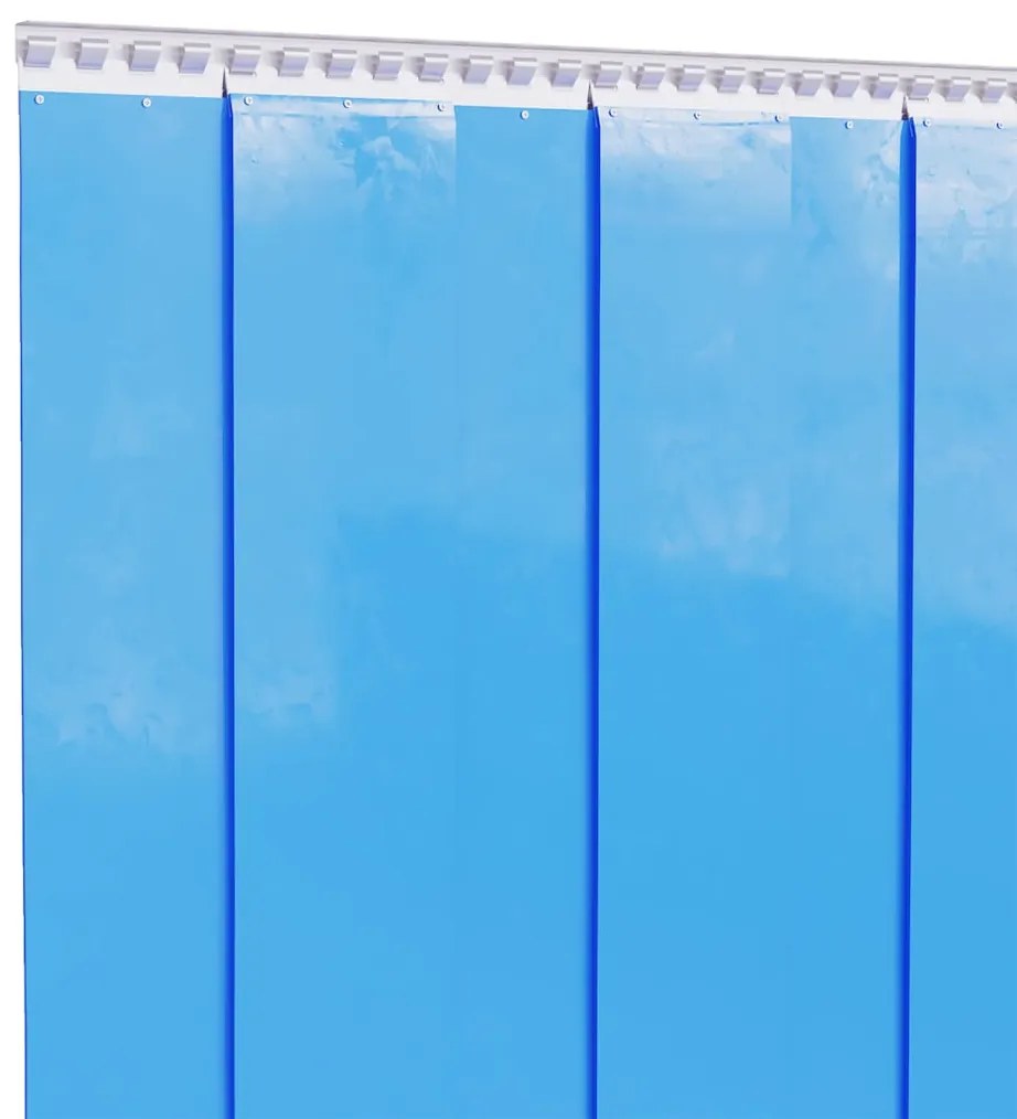 Cortina de porta 300 mm x 2,6 mm 10 m PVC azul