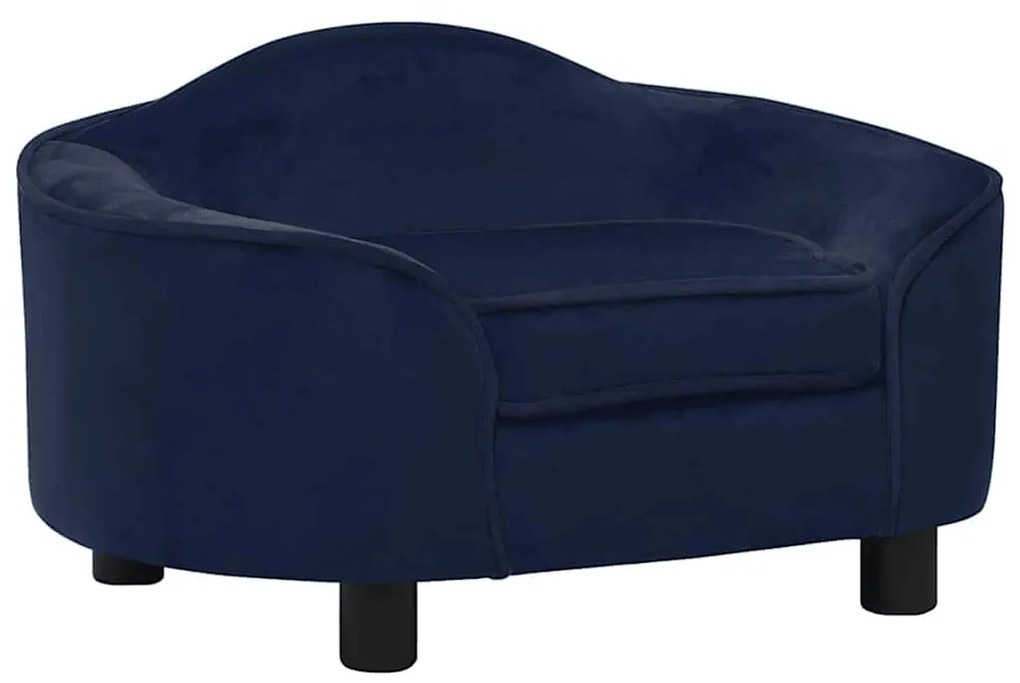 vidaXL Sofá para cães 67x47x36 cm pelúcia azul