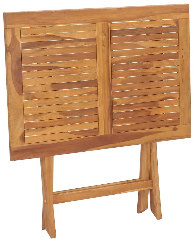 Mesa de jantar para jardim dobrável 90x60x75 cm teca maciça