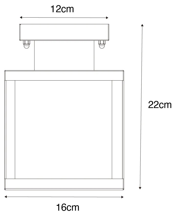 Candeeiro de teto industrial para exterior preto com dourado - Rotterdam Industrial