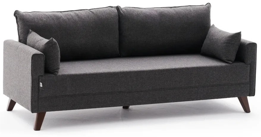 Sofá de 3 Lugares Bella – Antracite – 208x85x81 cm
