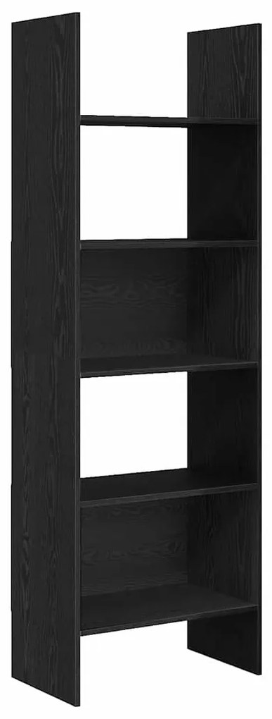 Gabinete de Livros Carvalho preto 60 x 35 x 180 cm