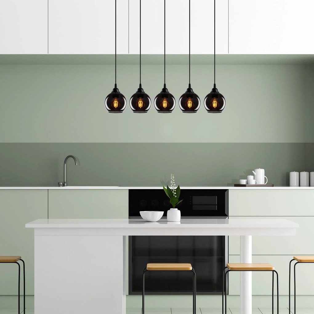 Candeeiro Suspenso Smoked – Fume – 85 x 85 cm