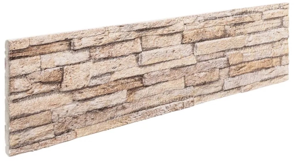 Painéis de parede 3D 14 pcs 100x25 cm EPS castanho