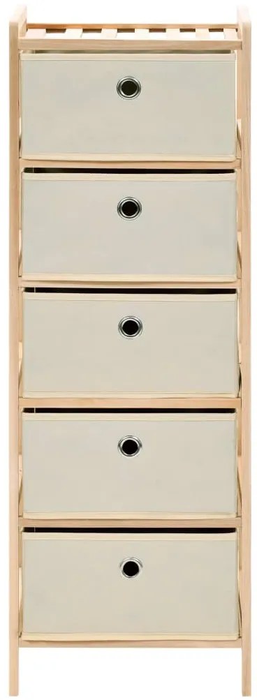 Prateleiras arrumação c/ 5 cestos em tecido 2 pcs cedro bege