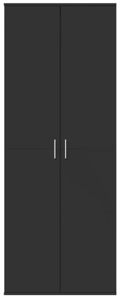 Armário alto 70x35x180 cm derivados de madeira preto