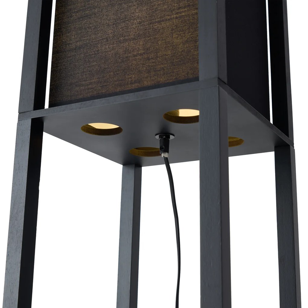 LED Candeeiro de pé inteligente preto c/ Wifi A60 - Stojan Moderno