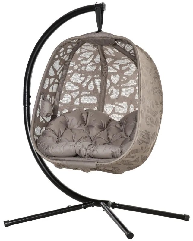 Poltrona Baloiço de Jardim Suspensa Com Suporte em Aço - Design Modern