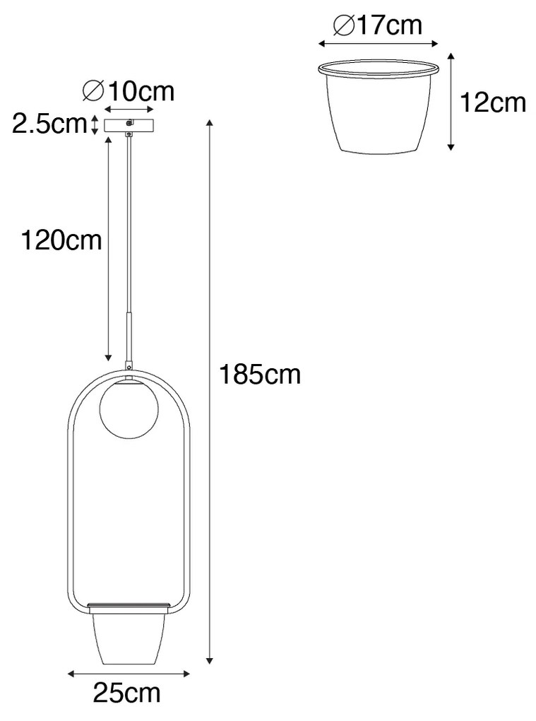 Candeeiro de suspensão Art Déco dourado com vidro branco - Isabella Design,Art Deco