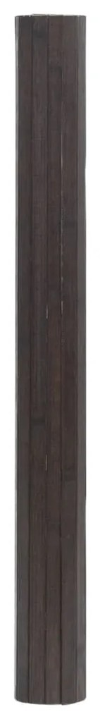 Tapete retangular 70x100 cm bambu castanho-escuro
