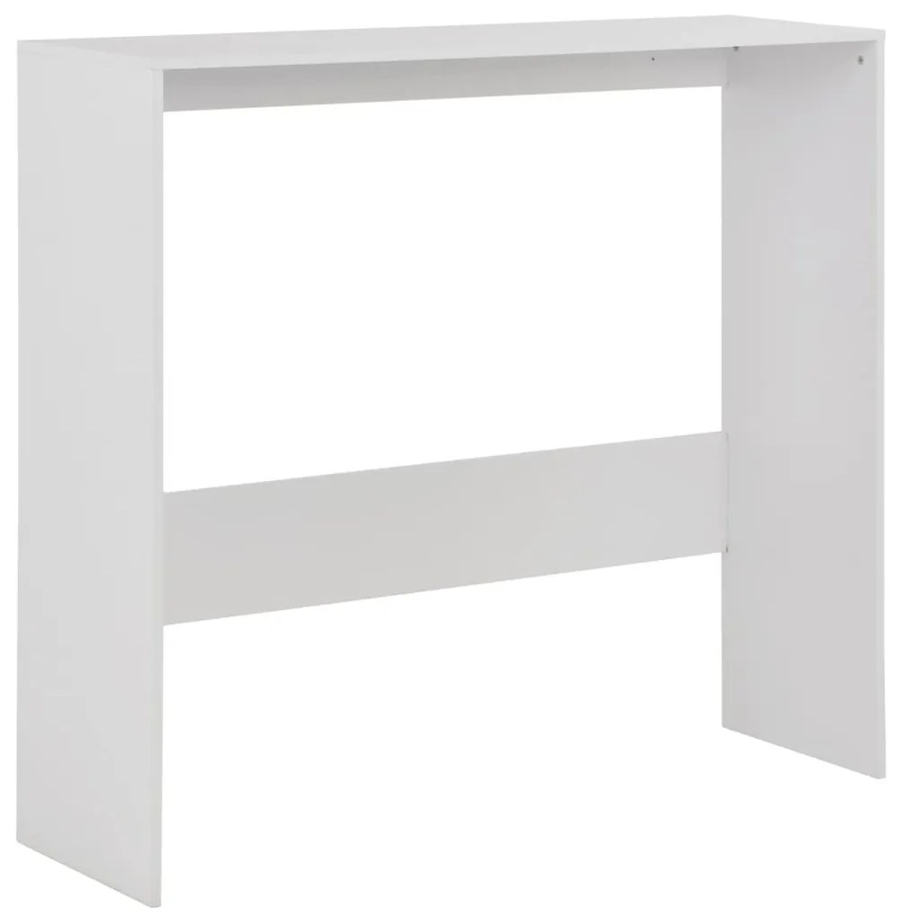 Mesa de bar com 2 tampos branco 130x40x120 cm