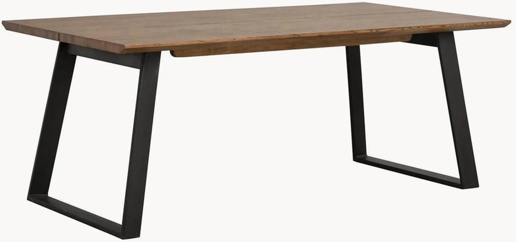 Mesa de jantar com tampo de madeira Melville