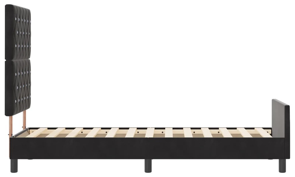 Cama vidaXL Preta 80x200 cm Veludo