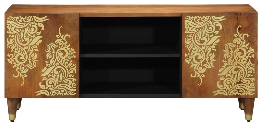 Armário de TV 105x33x46 cm Madeira Sólida de Mangueira