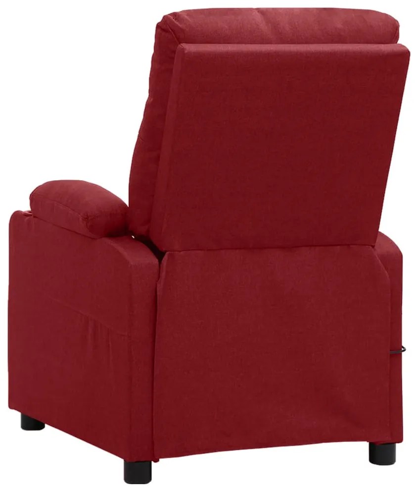 Poltrona elevatória tecido vermelho tinto
