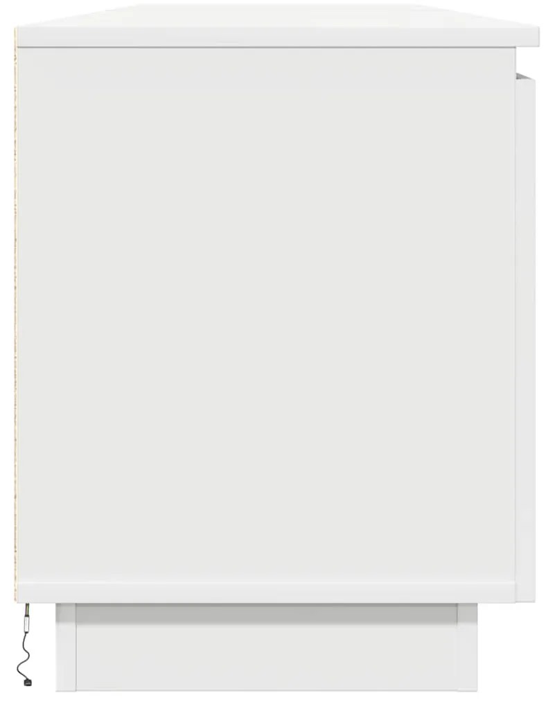 Estante de TV vidaXL com LED Branco 180x38x49 cm em Madeira Revestida