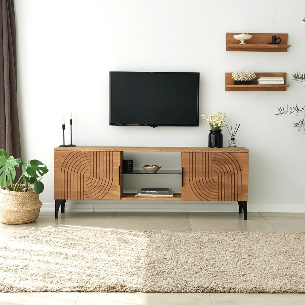 Unidade de TV Lidya – Carvalho – Largura: 150 cm Altura: 40 cm Profund