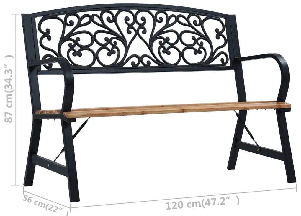 Banco de jardim 120 cm madeira