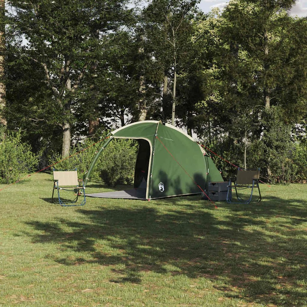 vidaXL Barraca Verde 370 x 230 x 185 cm Poliéster e Fibra de Vidro