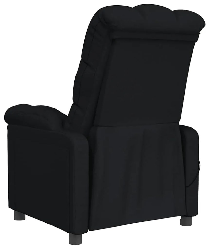 Poltrona de massagens reclinável tecido preto