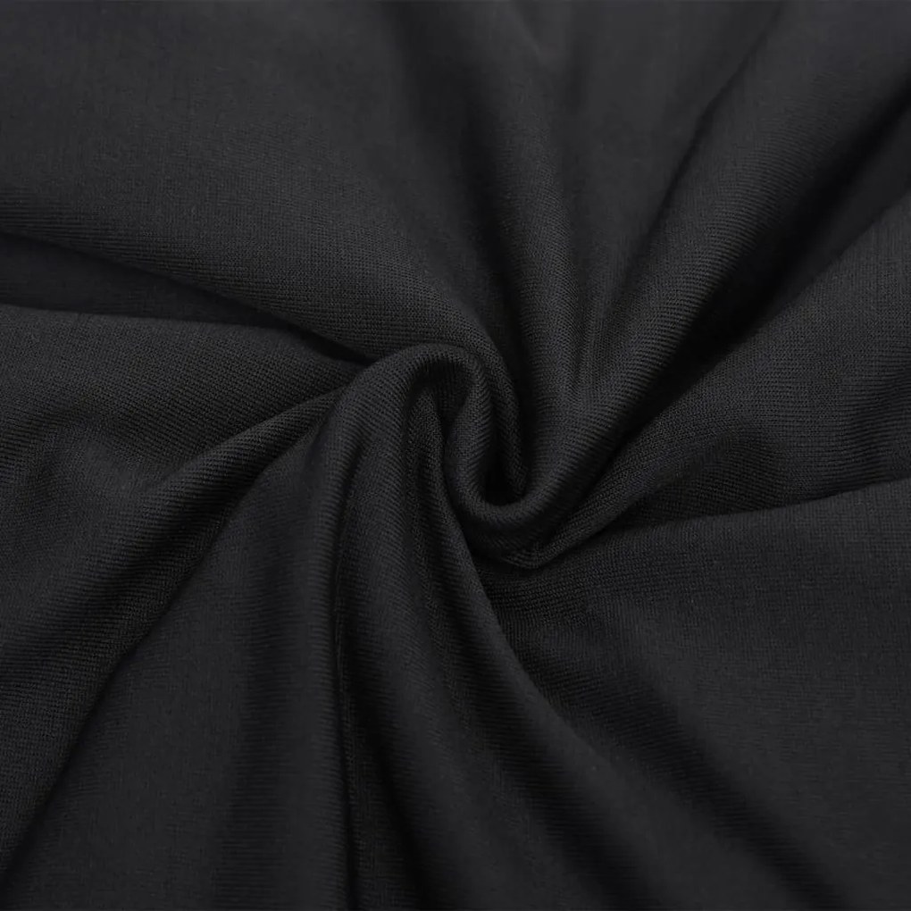 Capa para sofá de 3 lugares elástica jersey de poliéster preto