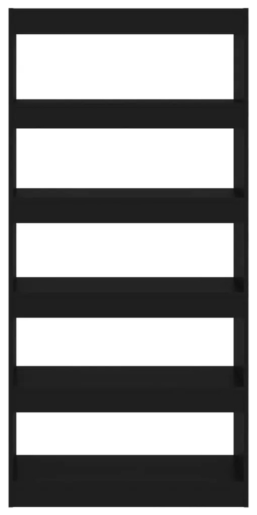 Estante/divisória 80x30x166 cm derivados de madeira preto