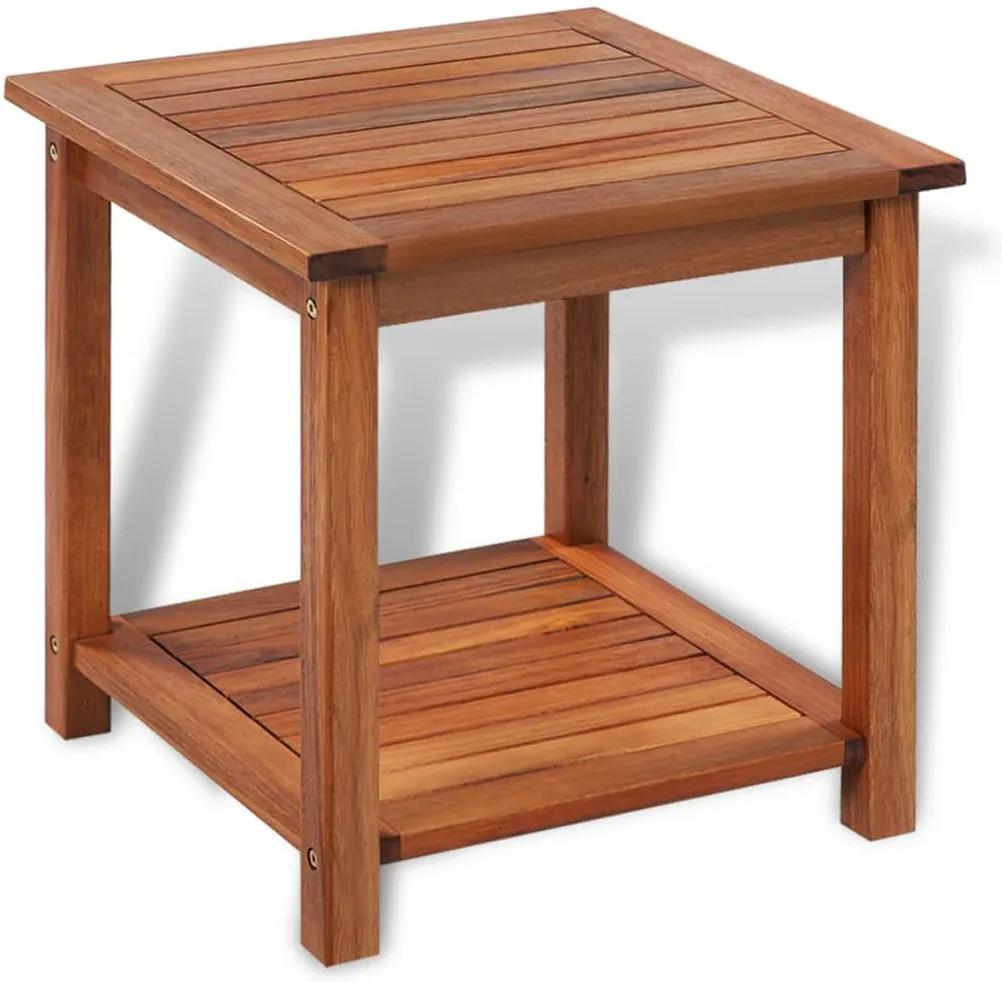 Mesa lateral em madeira de acácia maciça 45x45x45 cm