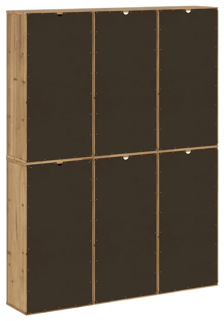 Móveis de apoio 6 pcs ODDA 40x24x79 cm pinho de madeira maciça