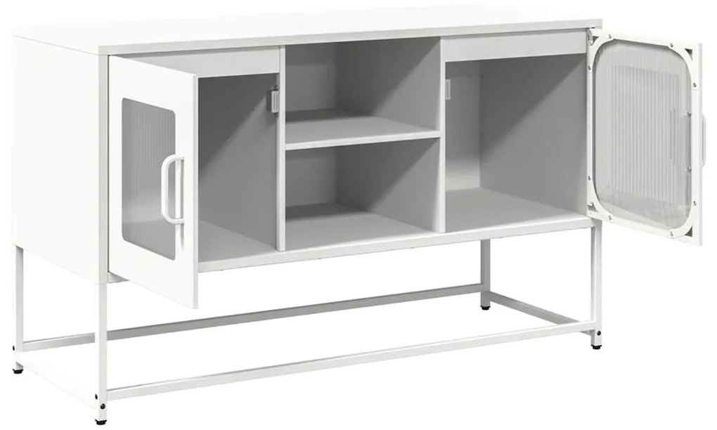 Móvel de TV 100,5x39x60,5 cm aço branco