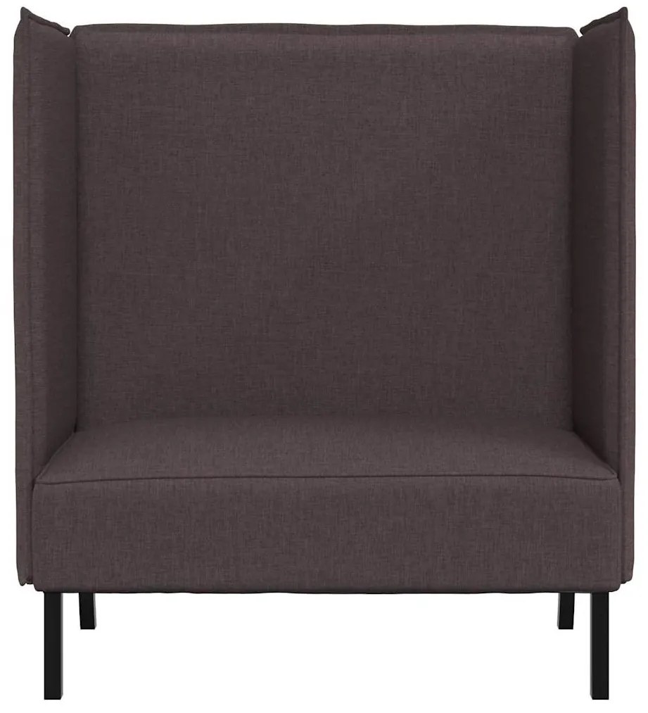 Sofá de Encosto Alto Castanho 109x56x121 cm Tecido