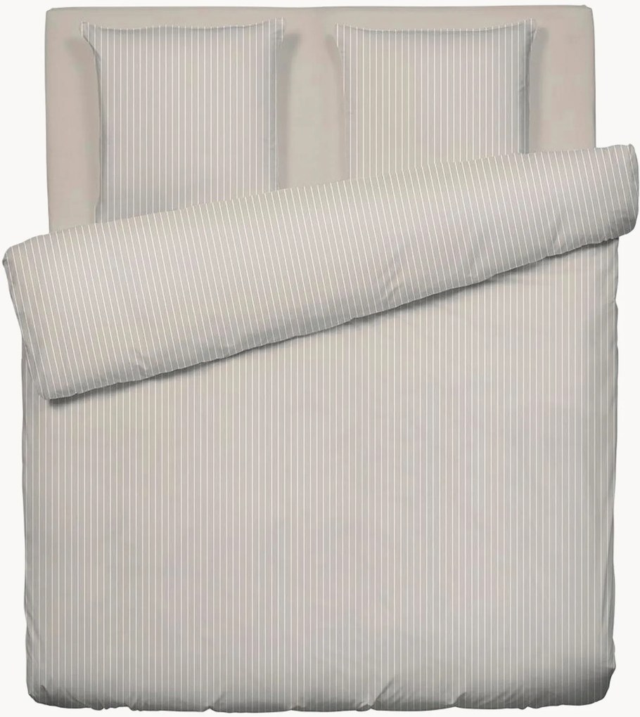 Conjunto de roupa de cama em cetim de algodão Rayures Élégantes, vários tamanhos