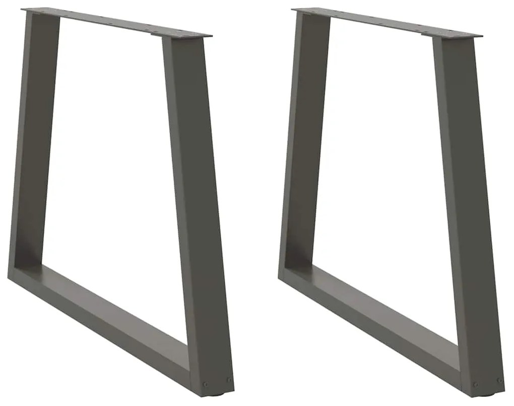 Pés para mesa de jantar em forma de V, 2 peças, antracite, 90x (72-73,