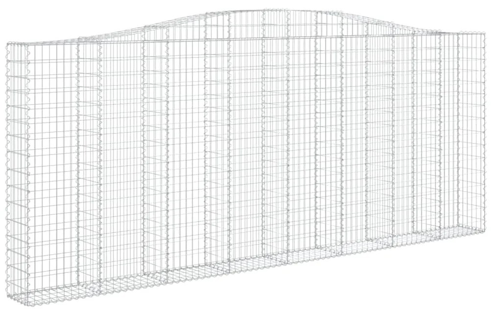 Cestos gabião arqueados 4pcs 400x30x160/180cm ferro galvanizado