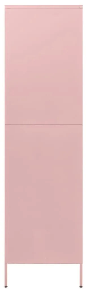 Roupeiro 90x50x180 cm aço rosa