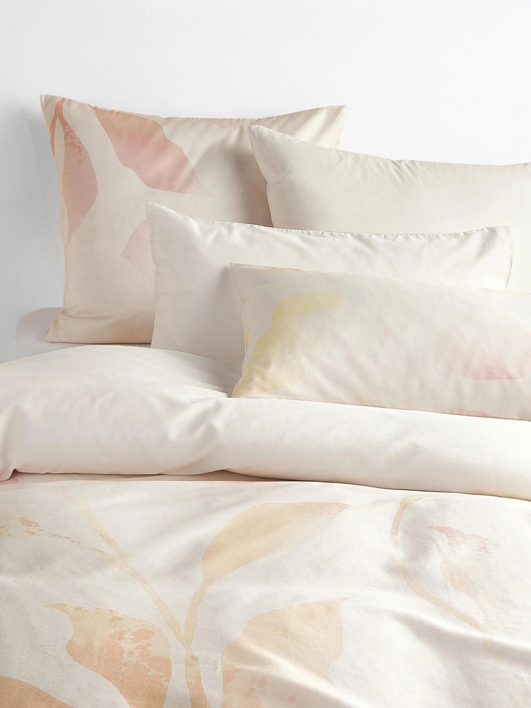 Capa de edredão em cetim de algodão com padrão floral Marino