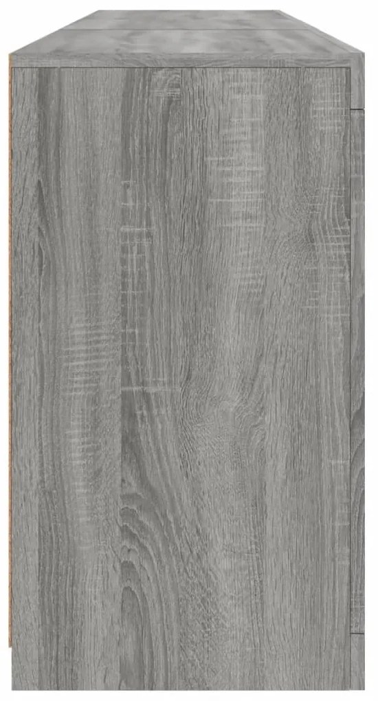 Aparador com luzes LED 181,5x37x67 cm cinzento sonoma