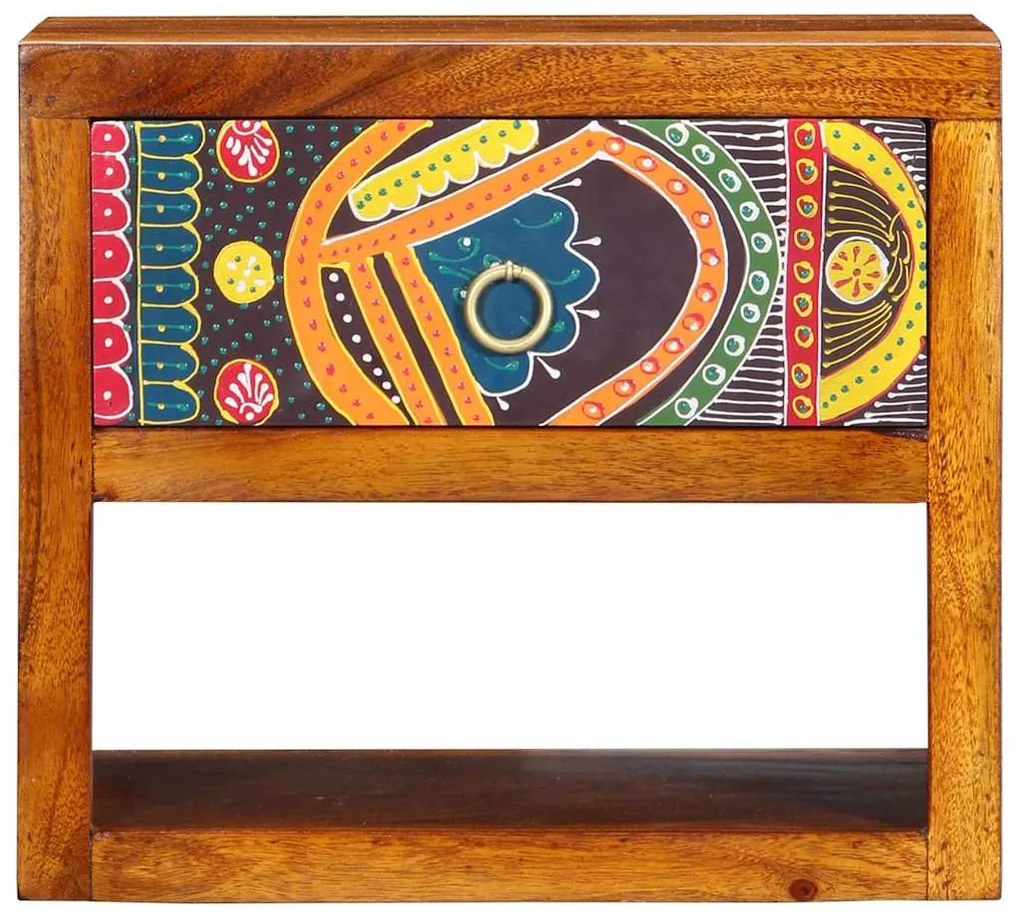 Cabinetes de Cabeceira vidaXL 2 pcs 40x35x35 cm Madeira Sólida de Acác