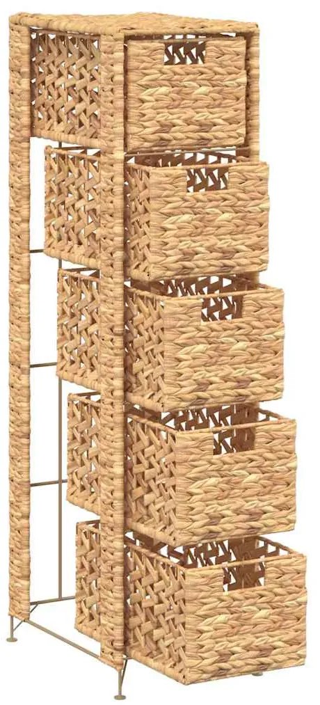 Unidade de arrumação c/ 5 cestos 25,5x37x100 cm jacinto de água